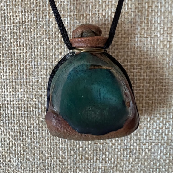 Ceramic Hand Crafted  Bottle Charm Necklace - Picture 2 of 5